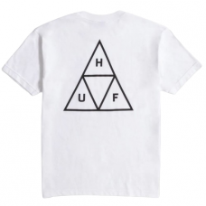 Camiseta Manga Corta HUF Set Triple Triangle Blanca